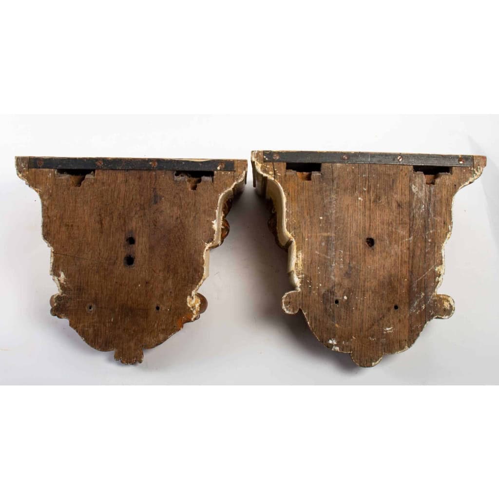 Paire de consoles d’appliques, XIXème siècle | Biron Paire de consoles d'appliques, XIXème siècle