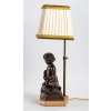 Bronze à patine brune du XIXème siècle, monté en lampe, époque Napoléon III