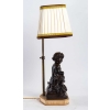Bronze à patine brune du XIXème siècle, monté en lampe, époque Napoléon III