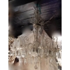 1880/1900 Lustre Baccarat 8 Bras Avec Photophores et 4 Avec Tulipes H 120 x D 80 cm