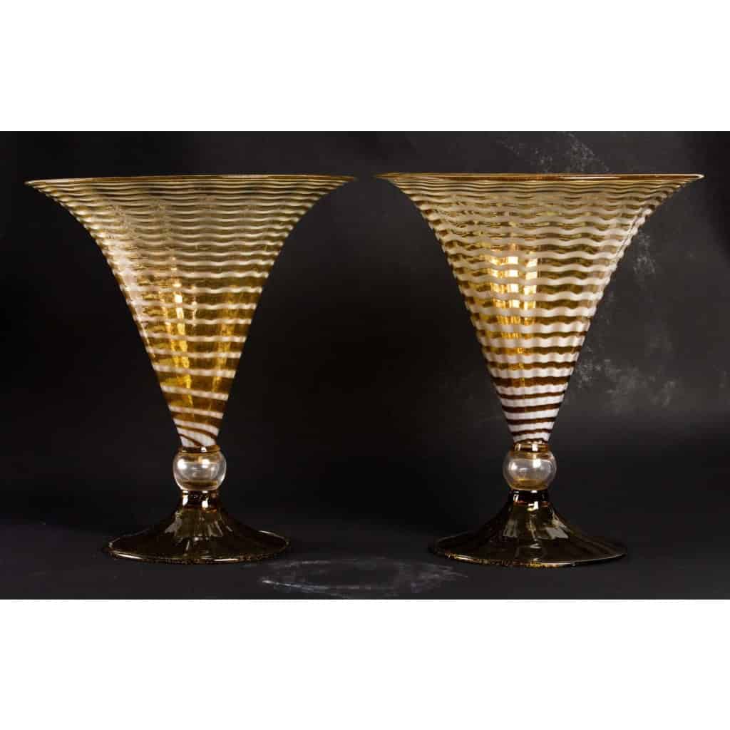 Paire de vases en adventurine, A. Salviati vers 1870 | Biron |||||||