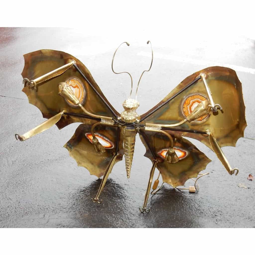 1970′ Table Basse Papillon Éclairante DLG de Duval Brasseur ou Isabelle Faure Pour Honoré de Paris 125 X 80 cm | Biron 1970′ Table Basse Papillon Éclairante DLG de Duval Brasseur ou Isabelle Faure Pour Honoré de Paris 125 X 80 cm