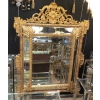 1880′ Miroir à Fronton style Louis XIV à Parecloses Doré à l’Or 169 x127 cm | Biron |||||||||