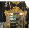 1880′ Miroir à Fronton style Louis XIV à Parecloses Doré à l’Or 169 x127 cm | Biron 1880′ Miroir à Fronton style Louis XIV à Parecloses Doré à l’Or 169 x127 cm