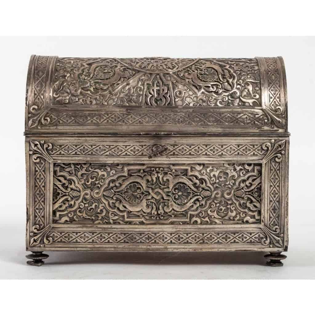 Coffret en bronze argenté, XIXème siècle | Biron |||||||