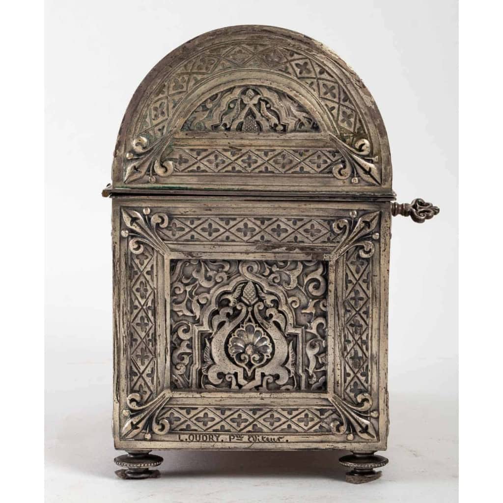 Coffret en bronze argenté, XIXème siècle | Biron Coffret en bronze argenté, XIXème siècle