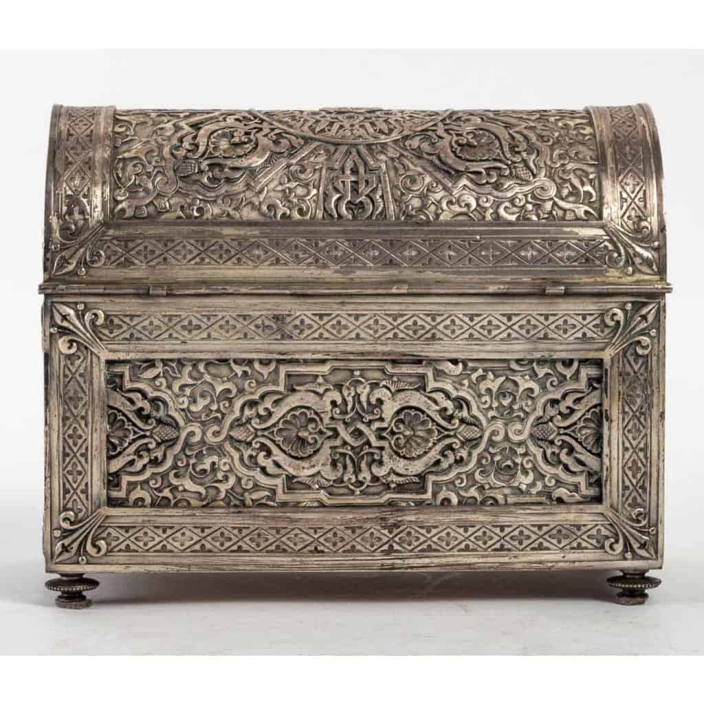 Coffret en bronze argenté, XIXème siècle | Biron Coffret en bronze argenté, XIXème siècle