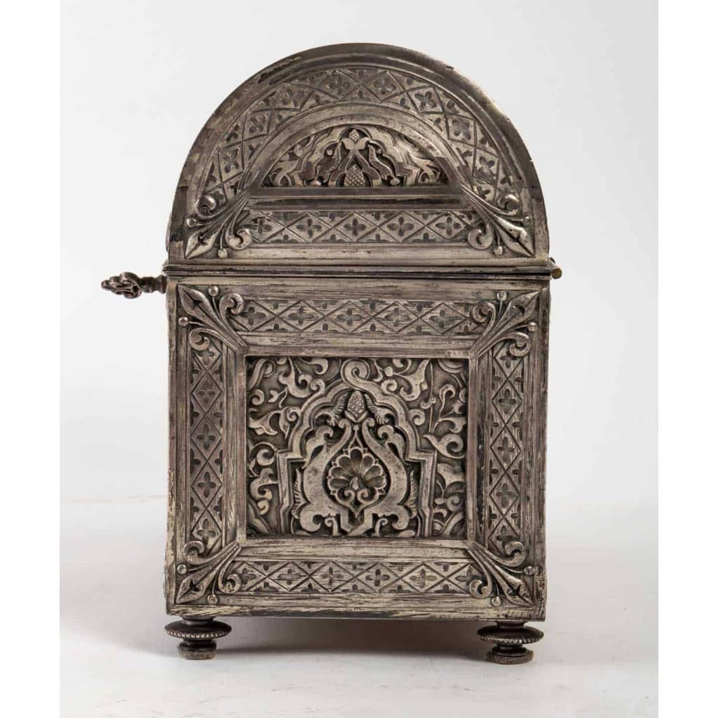 Coffret en bronze argenté, XIXème siècle | Biron Coffret en bronze argenté, XIXème siècle
