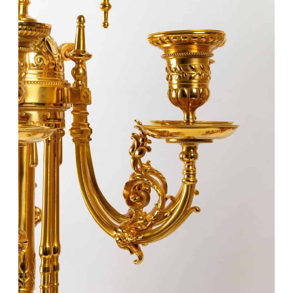 Paire de candélabre Napoléon III, bronze doré | Biron Paire de candélabre Napoléon III, bronze doré