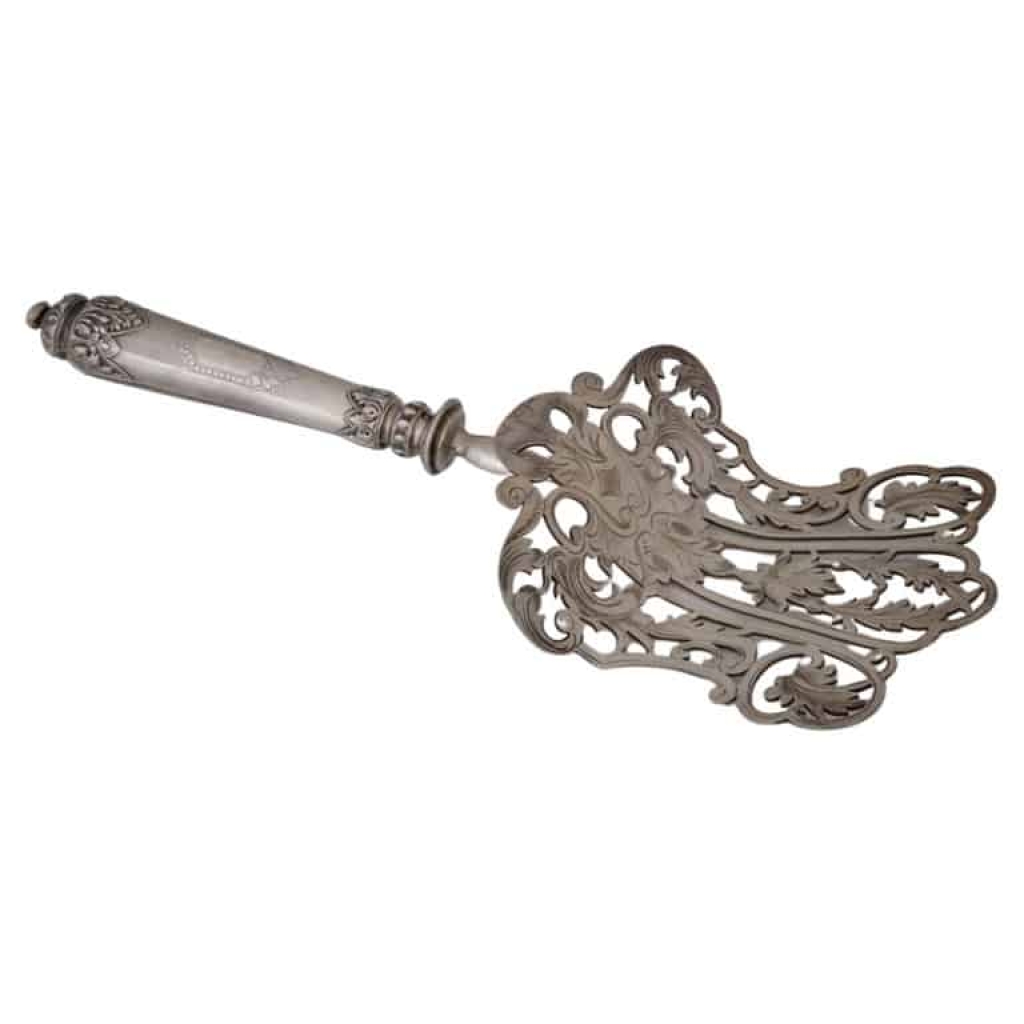 Pelle à Asperge Argent Massif circa 1880 | Biron ||