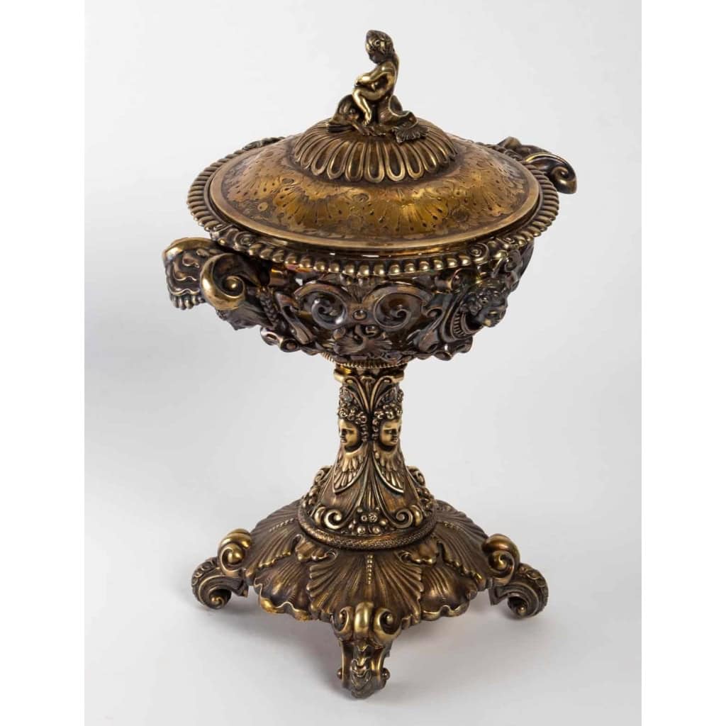 Coupe en argent et vermeille, XIXème siècle, Napoléon III | Biron Coupe en argent et vermeille, XIXème siècle, Napoléon III