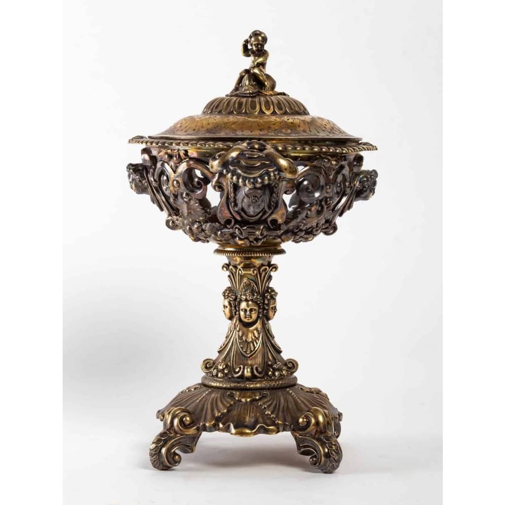 Coupe en argent et vermeille, XIXème siècle, Napoléon III | Biron Coupe en argent et vermeille, XIXème siècle, Napoléon III