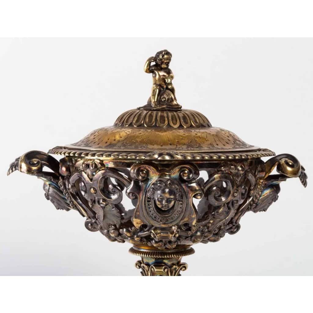 Coupe en argent et vermeille, XIXème siècle, Napoléon III | Biron Coupe en argent et vermeille, XIXème siècle, Napoléon III