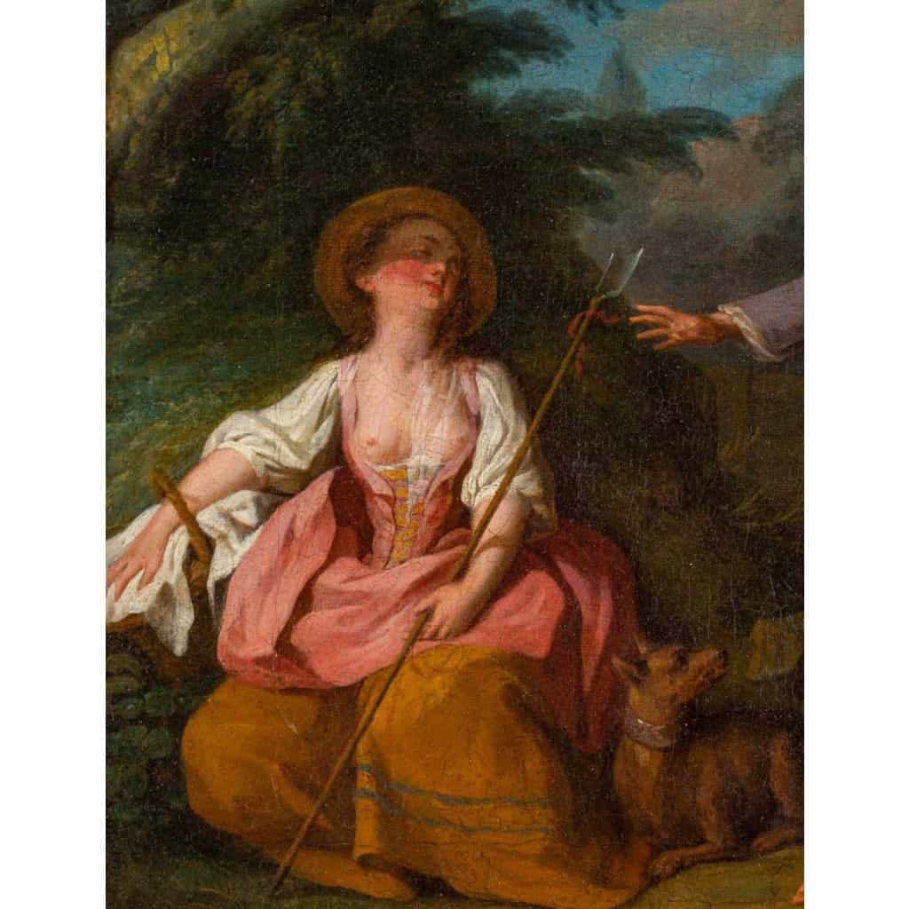 Huile sur toile du XVIIIème siècle | Biron Huile sur toile du XVIIIème siècle