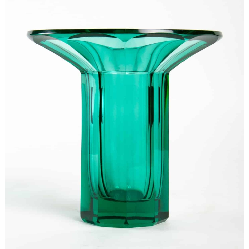 Vase vert, art déco de Marcel Goupy , France, XXème siècle | Biron ||||||