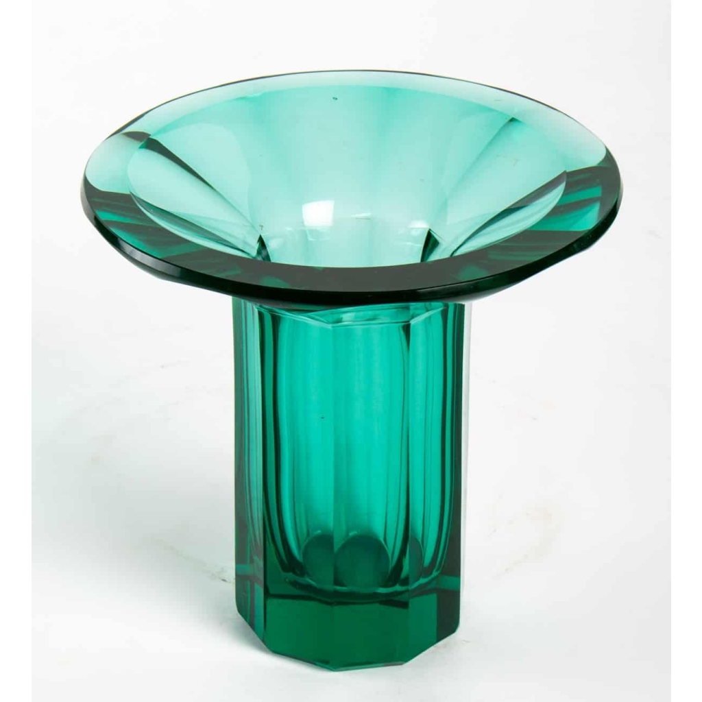 Vase vert, art déco de Marcel Goupy , France, XXème siècle | Biron Vase vert, art déco de Marcel Goupy , France, XXème siècle