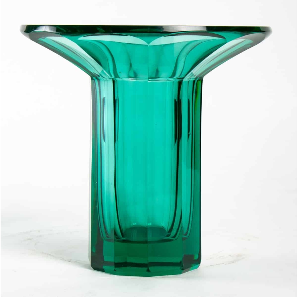 Vase vert, art déco de Marcel Goupy , France, XXème siècle | Biron Vase vert, art déco de Marcel Goupy , France, XXème siècle