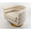Fauteuil Sidney bouclé crème
