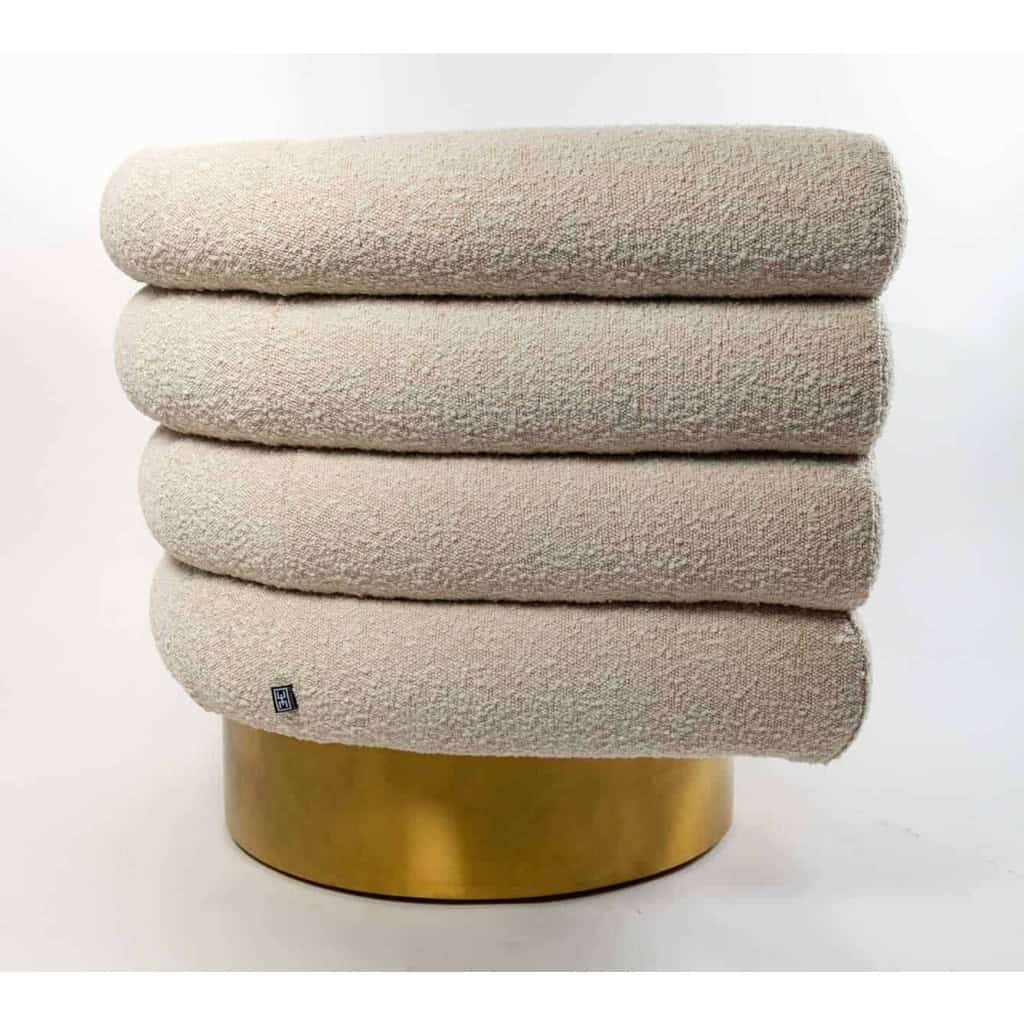 Fauteuil Sidney bouclé crème