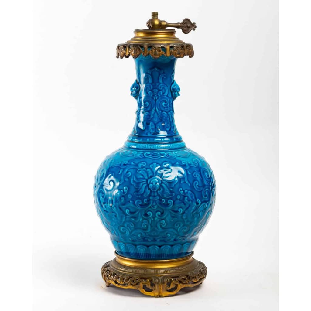 Lampe de la manufacture nationale de Sèvres et Charles Ficquenet