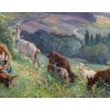 Huile sur toile représentant une scène pastorale. Signée en bas à droite H. PERRIN | Biron Huile sur toile représentant une scène pastorale. Signée en bas à droite H. PERRIN