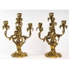 Paire de chandeliers en bronze Iris, style Art nouveau | Biron Paire de chandeliers en bronze Iris, style Art nouveau