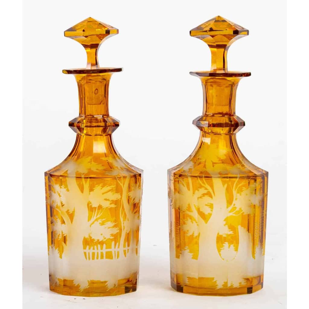 Paire de carafes, XIXème siècle | Biron Paire de carafes, XIXème siècle