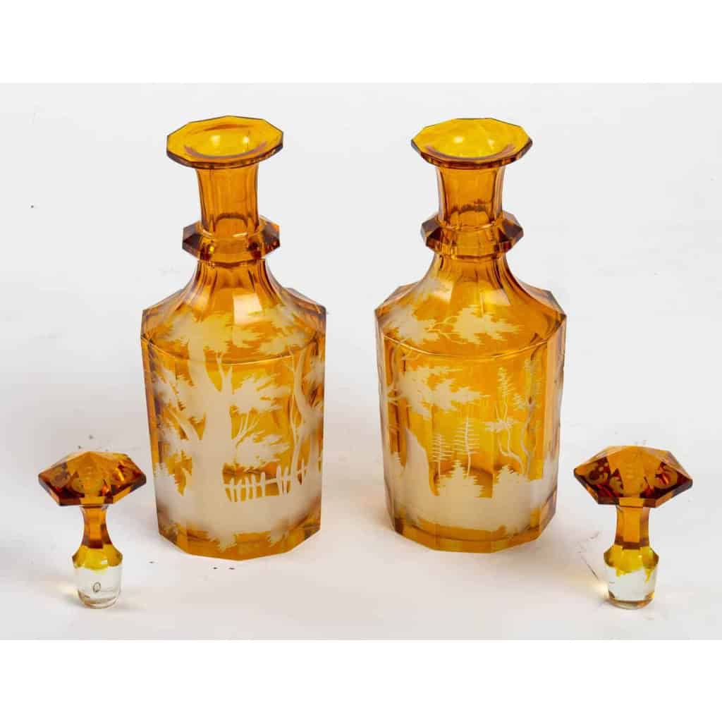 Paire de carafes, XIXème siècle | Biron Paire de carafes, XIXème siècle