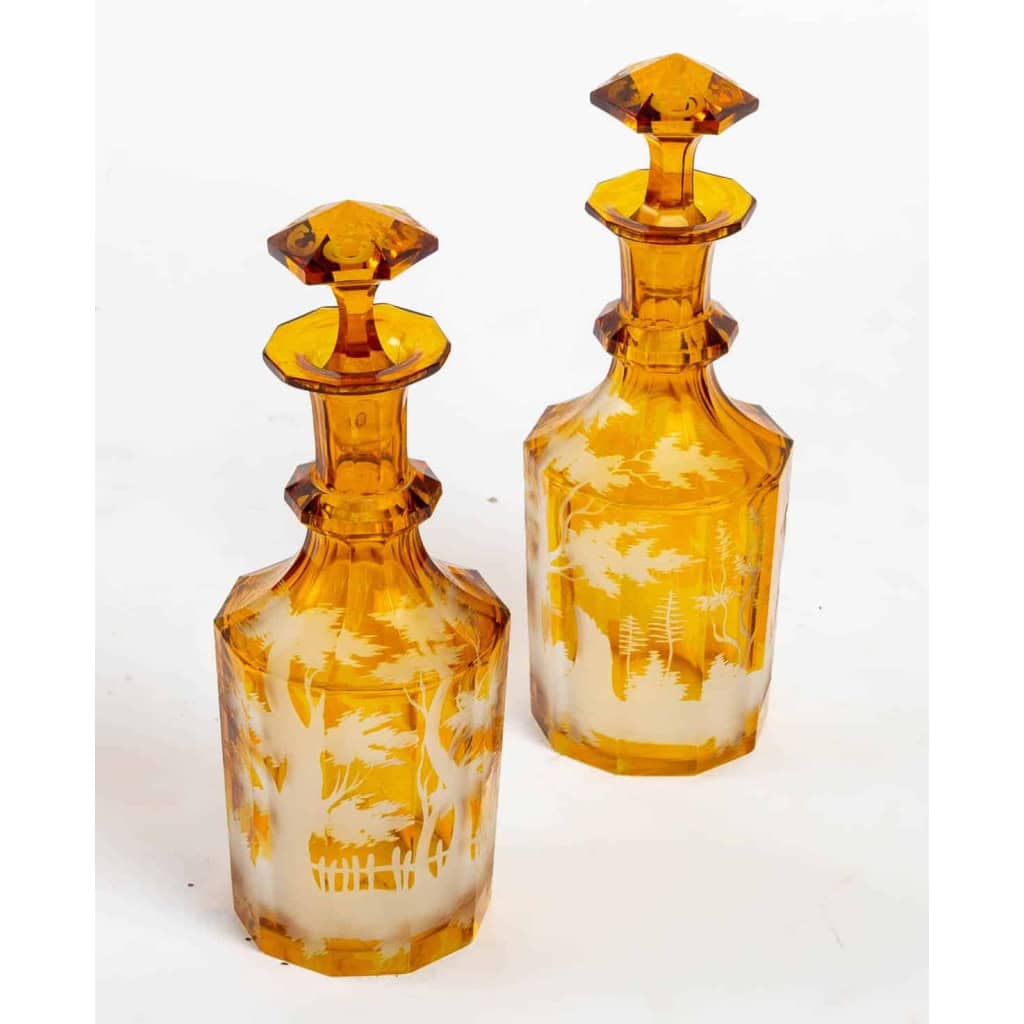 Paire de carafes, XIXème siècle | Biron Paire de carafes, XIXème siècle