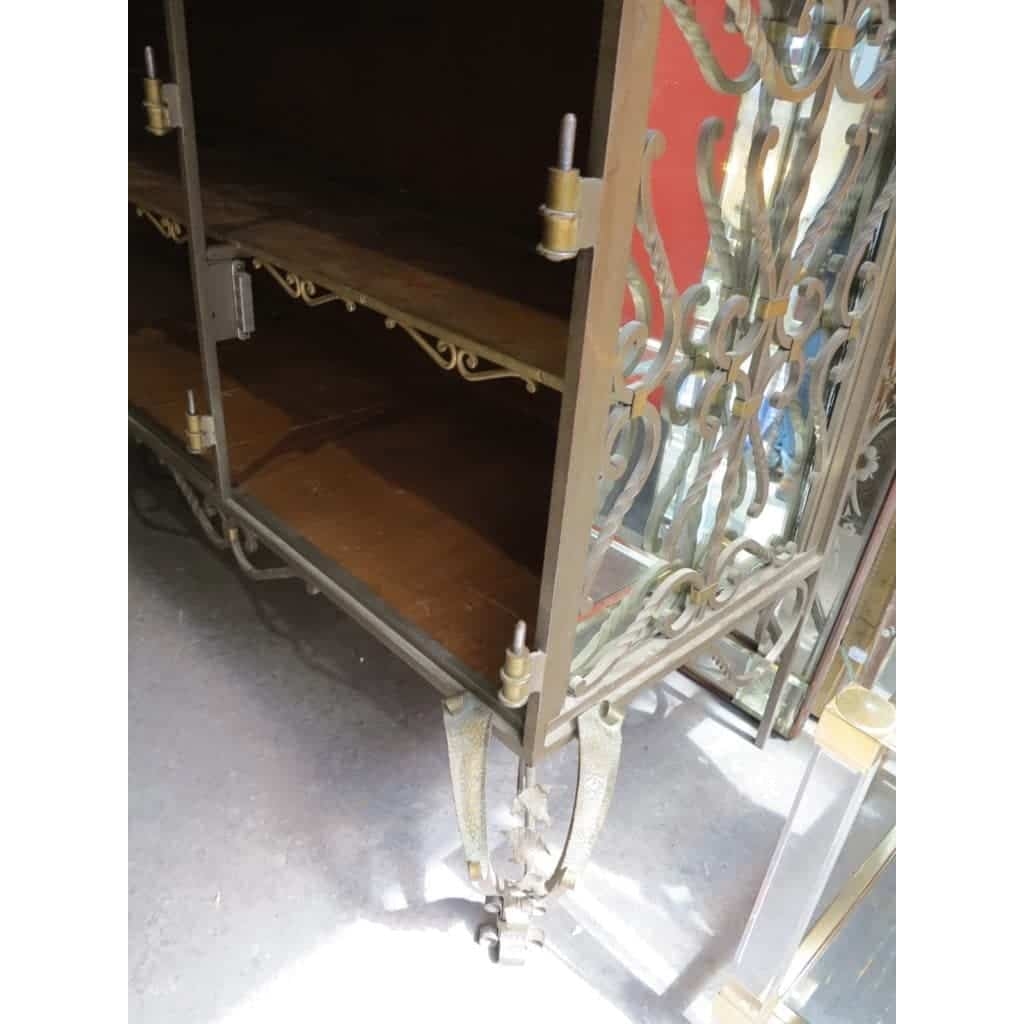 1950′ Buffet Fer Forgé et Miroirs