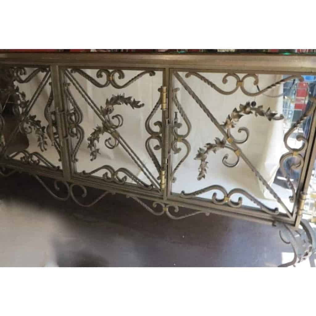 1950′ Buffet Fer Forgé et Miroirs