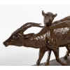 Sculpture en bronze, couple d’antilopes, Signé Irenée Rochard | Biron Sculpture en bronze, couple d'antilopes, Signé Irenée Rochard