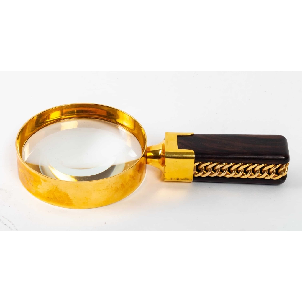 Loupe de chez Hermès en métal doré | Biron Loupe de chez Hermès en métal doré