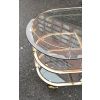 1970′ Large Altuglas and Gold Iron Serving Trolley from Spanish Palace | Biron 1970′ Large Altuglas and Gold Iron Serving Trolley from Spanish Palace