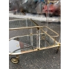 1970′ Large Altuglas and Gold Iron Serving Trolley from Spanish Palace | Biron 1970′ Large Altuglas and Gold Iron Serving Trolley from Spanish Palace
