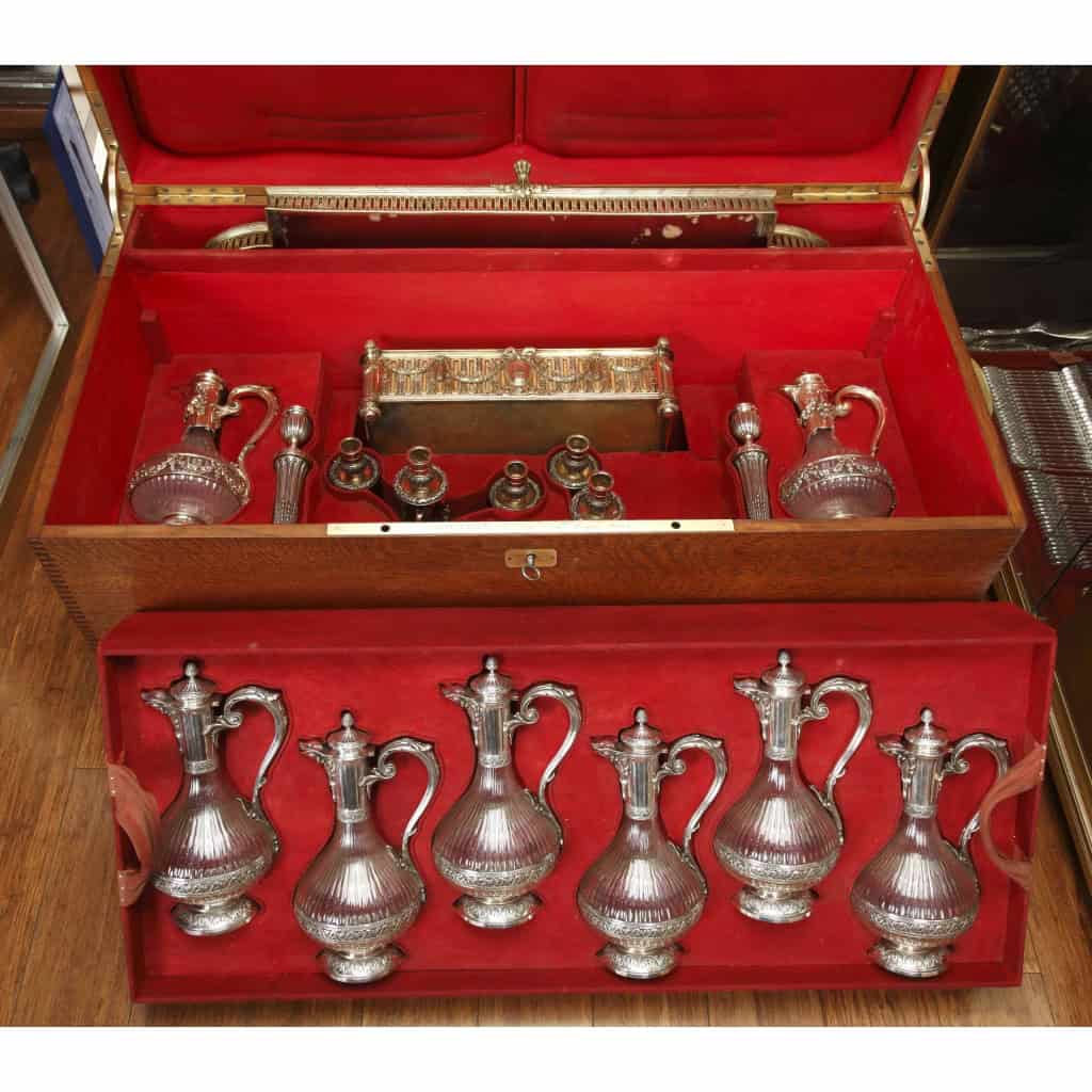 Orfèvre BOIN TABURET – Garniture de table en argent massif vermeil XIXe vers 1860 | Biron |||||||