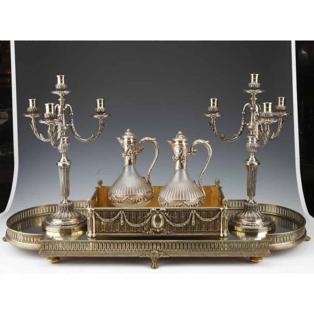 Orfèvre BOIN TABURET – Garniture de table en argent massif vermeil XIXe vers 1860 | Biron Orfèvre BOIN TABURET – Garniture de table en argent massif vermeil XIXe vers 1860
