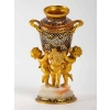 Vase en bronze doré, onyx et cloisonné, XIXème siècle | Biron |||||