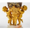 Vase en bronze doré, onyx et cloisonné, XIXème siècle | Biron Vase en bronze doré, onyx et cloisonné, XIXème siècle