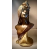 BUSTE ART NOUVEAU EN BRONZE D UNE JEUNE FILLE DE GEORGES FLAMAND (1895/1925)