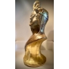 BUSTE ART NOUVEAU EN BRONZE D UNE JEUNE FILLE DE GEORGES FLAMAND (1895/1925)