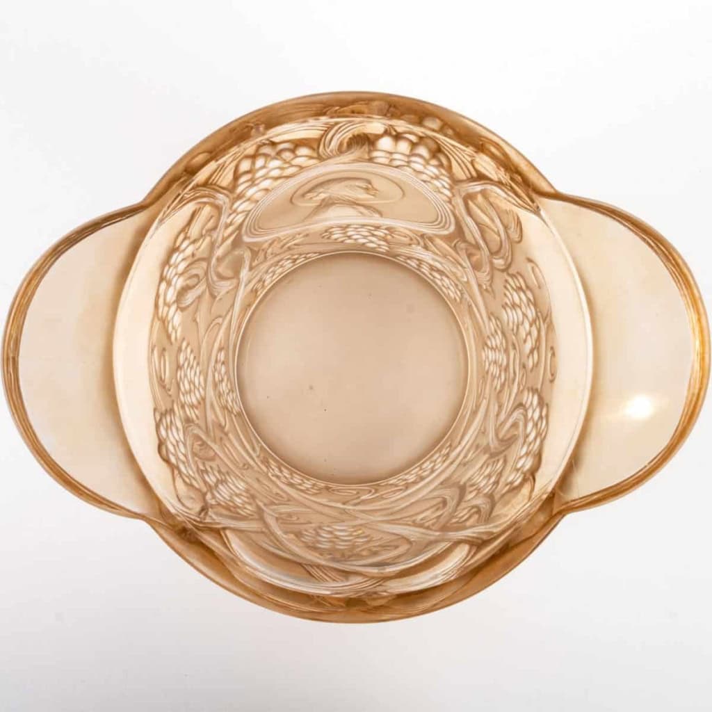 Seau à Champagne « Clos Sainte Odile » verre blanc sépia de René LALIQUE | Biron Seau à Champagne "Clos Sainte Odile" verre blanc sépia de René LALIQUE