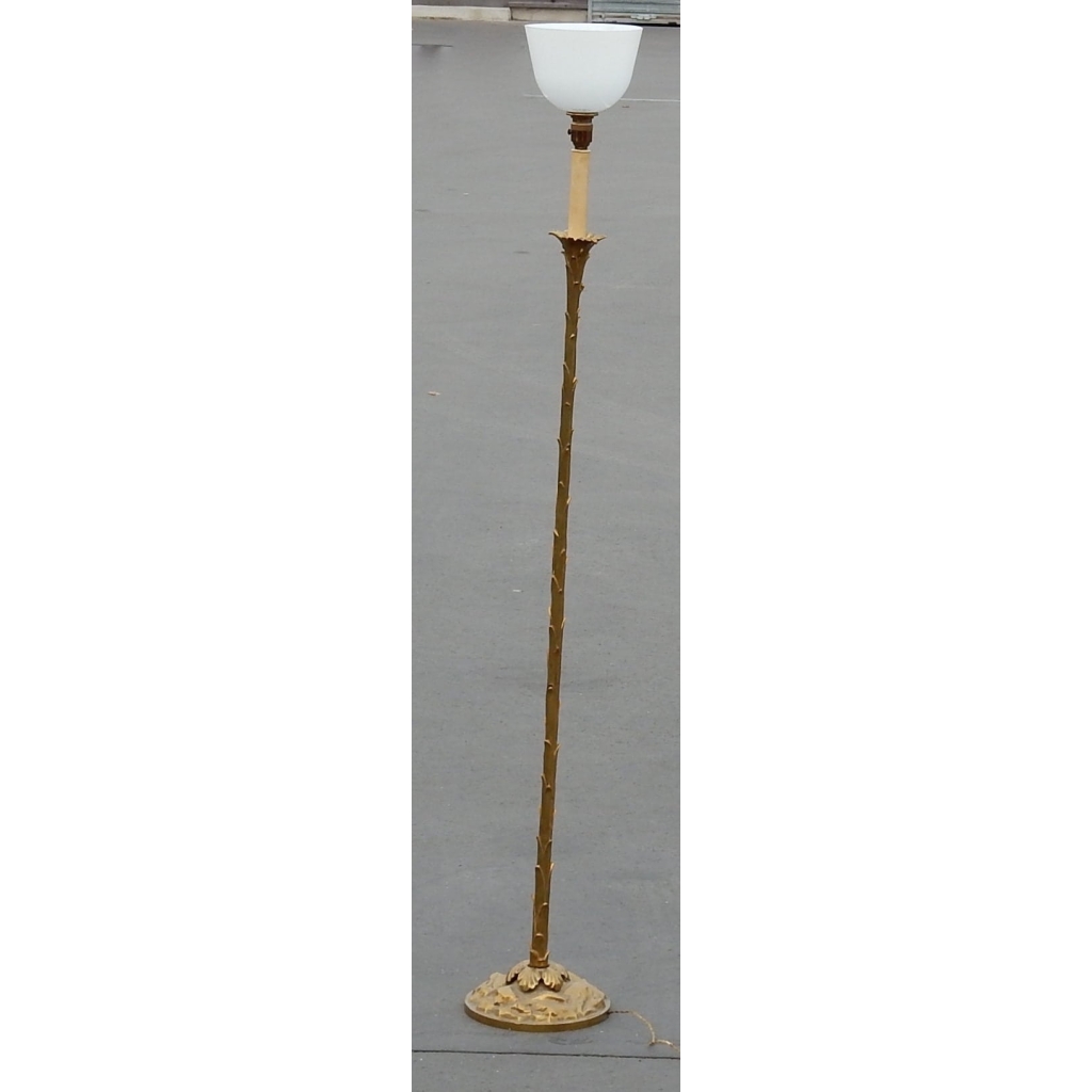 1950/70 Lampadaire en Bronze Doré Maison Baguès Modèle Palmier | Biron 1950/70 Lampadaire en Bronze Doré Maison Baguès Modèle Palmier