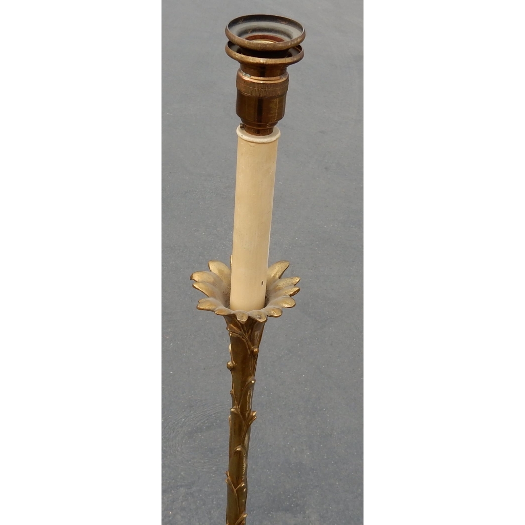 1950/70 Lampadaire en Bronze Doré Maison Baguès Modèle Palmier | Biron 1950/70 Lampadaire en Bronze Doré Maison Baguès Modèle Palmier