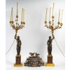 Garniture de cheminée signé J. Moignez , XIXème | Biron ||||||||||||