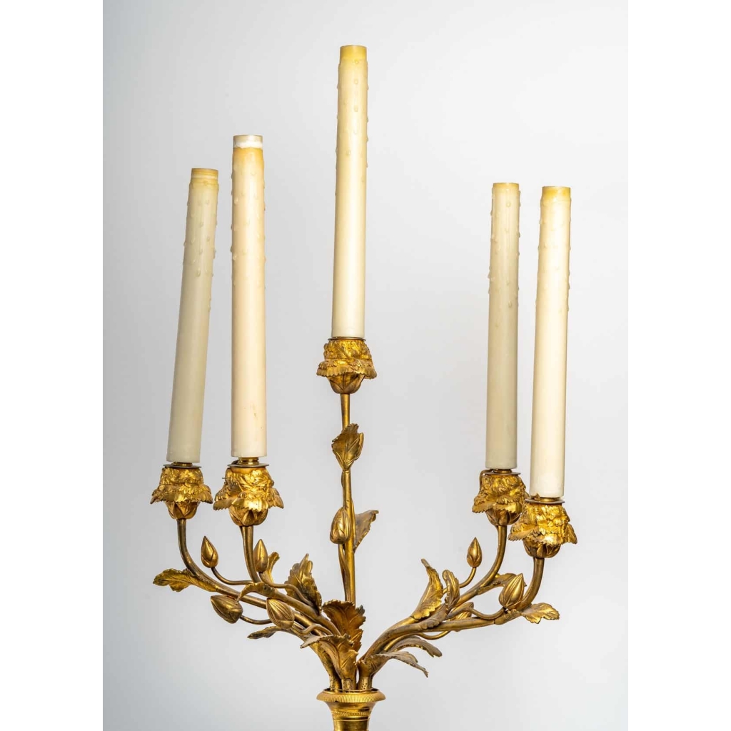 Garniture de cheminée signé J. Moignez , XIXème | Biron Garniture de cheminée signé J. Moignez , XIXème