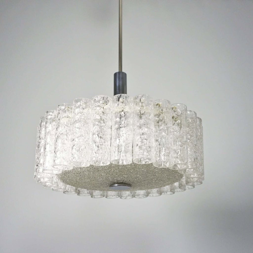 1970′ Lustre Venini Doria Murano Venini 27 Tubes 6 Ampoules | Biron |||||||||||