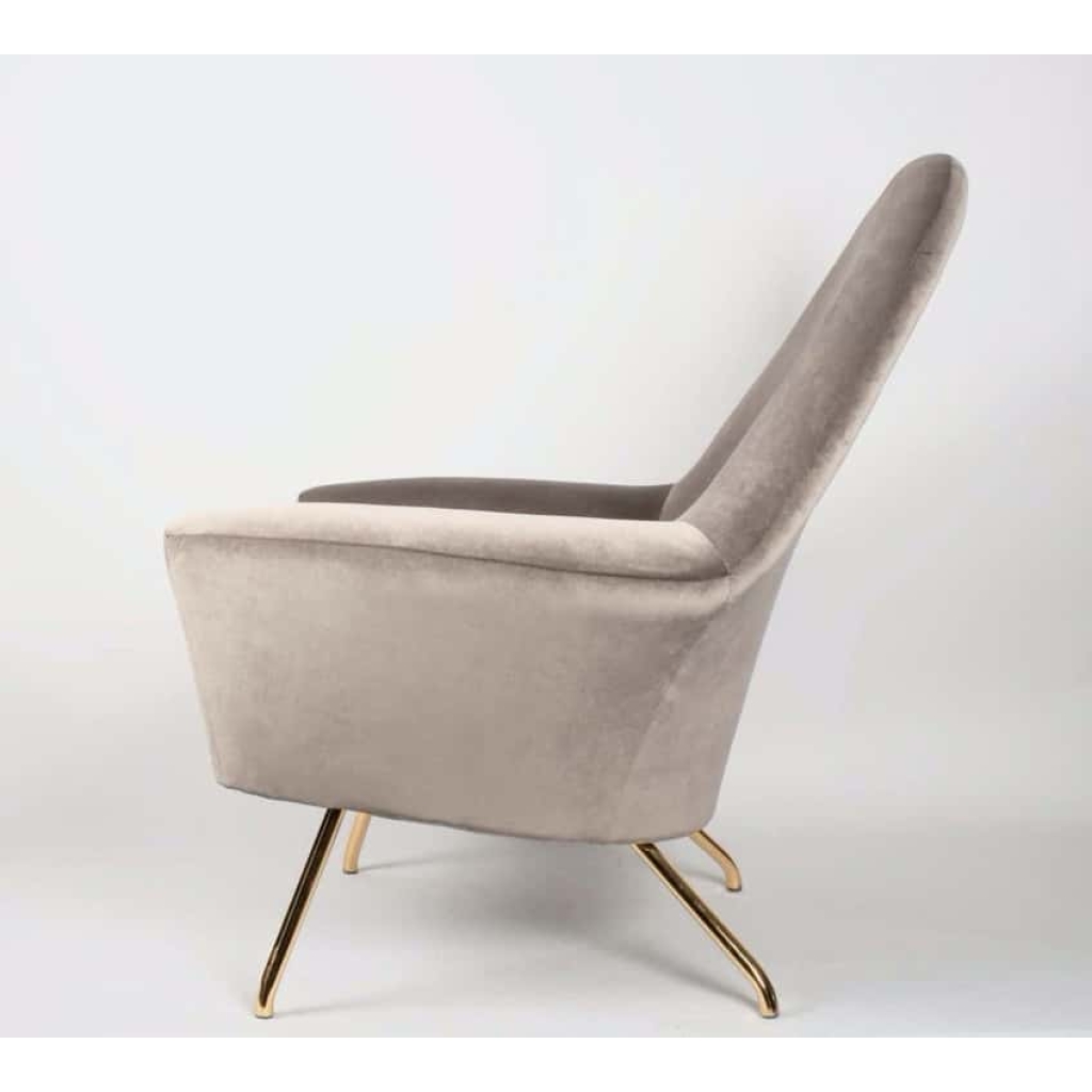 Paire de Fauteuils 770 des années 1950, laiton et velours, Joseph-André Motte, Ed Steiner