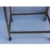 1950/70 Desserte Roulante Maison Baguès en Laiton Doré Décor Bambou 8