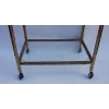 1950/70 Desserte Roulante Maison Baguès en Laiton Doré Décor Bambou 10